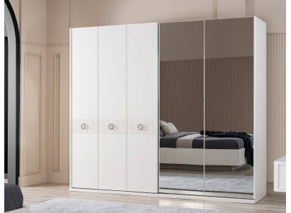 Clothes cupboards Modern Wardrobe Cabinets White Wood Bedroom
