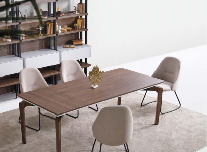 Brown Wood Dining room Furniture Wooden table Dining table 4x Chairs 5-piece set new