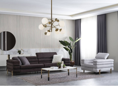 Living room designer sofa set four-seater luxury lounge armchair 2-piece