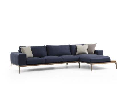 Corner sofa L-shape Sofa Living room Gray Modern Fabric Sofas Seater Design