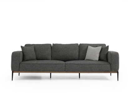 Four Seater Sofa 4 Seater Fabric Sofas Modern Design Living room Gray