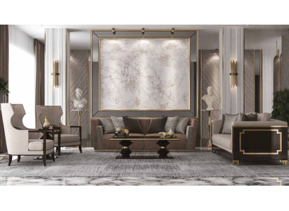 Design Modern Living room Set Sofa set 3+3+1+1 beige Living room furniture set