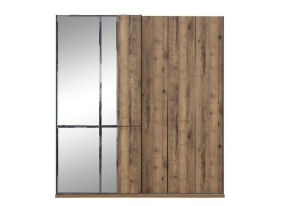 Design Clothes cupboards Wardrobe Cabinets Brown Wood Mirror new