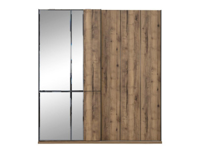 Design Clothes cupboards Wardrobe Cabinets Brown Wood Mirror new