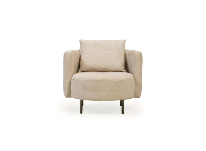 Fabric armchair cocktail chair single seater beige designer seater new