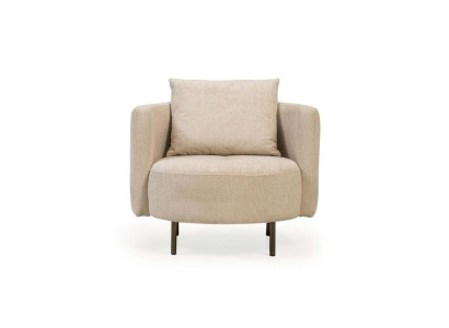 Fabric armchair cocktail chair single seater beige designer seater new