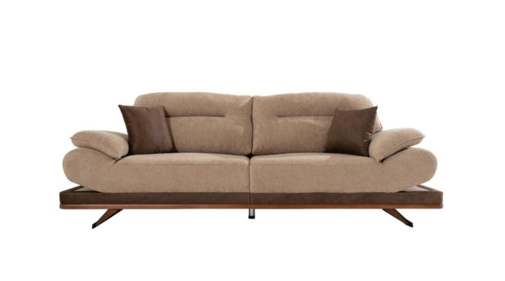 Designer Living room Set of 2x 3-Seater Sofas and 2x Armchair new 4-piece.
