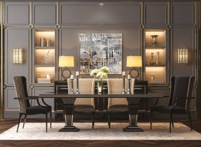 Dining room set 7 pieces. Dining table +6x Chairs Designer Wood Chair Suite Furniture new