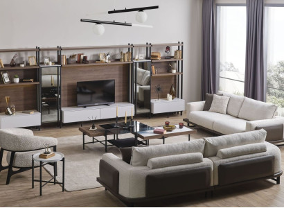 Sofa set 331 Seater 3х Coffee tables Luxury Designer Living room Set