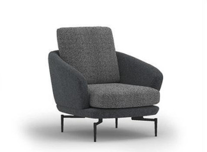 Gray Armchair Luxury Upholstered furniture Living room Design Textile Upholstered Armchair new