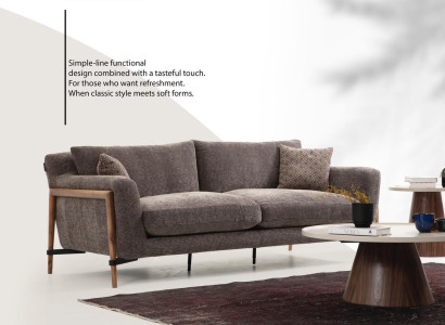 Four Seater Sofa 4 Seater Fabric Sofas Modern Design Living room Gray