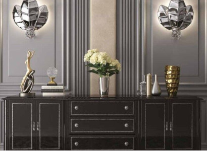 Living room Chest of drawers Lowboard Black Sideboard Wood Modern Furniture new