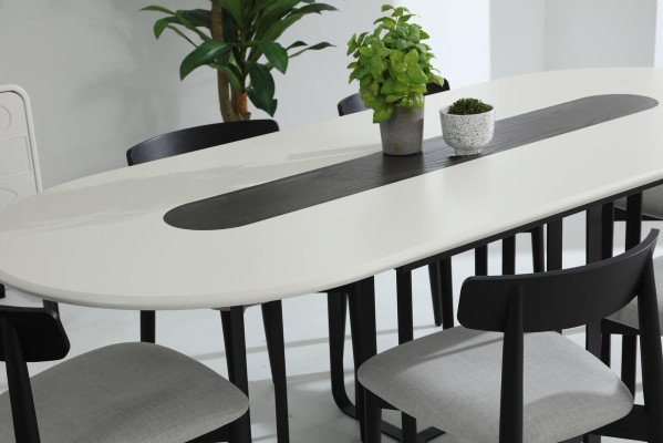 Dining room Group Dining table Chairs Table Wood Set 7pcs White Tables new