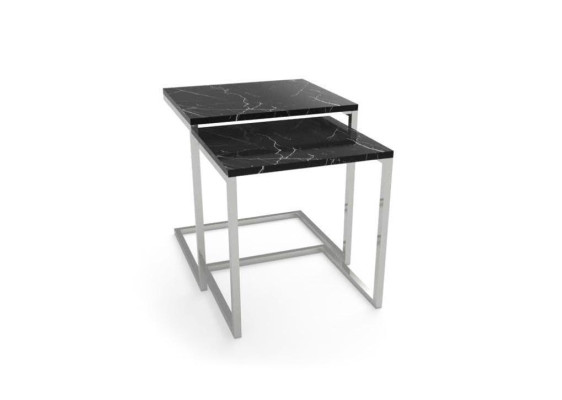 Side table Living room Furniture Material Black stainless steel Design Table
