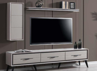 Stylish 3-Door TV Lowboard Modern Wall Cabinet Designer Shelf