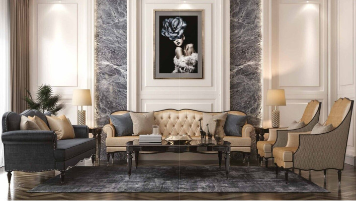Sofa set elegant seating set 3+3+1+1 Seater Design Sofas Upholstered furniture Sofas