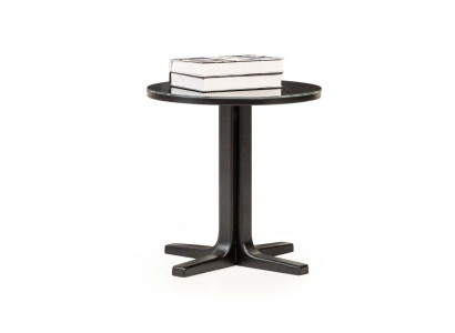 Modern Black Side table Designer Living room Wood round table