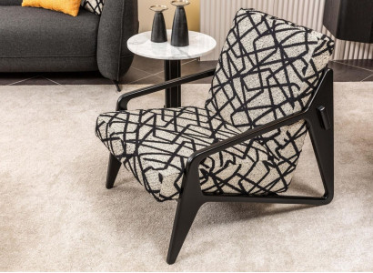 Modern Living Room Armchair Designer Single Seater Black Upholstery Furniture new