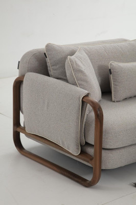 Complete e Couch Set Sofa Set 321 Seater Modern Fabric Gray Set