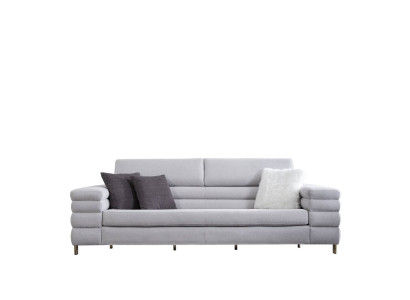 Gray three seater luxury 3 seater sofa living room furniture wooden frame couch
