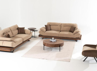 Stylish Living room Set from Designer 2x 3-Seater Sofas and Armchair 3pcs