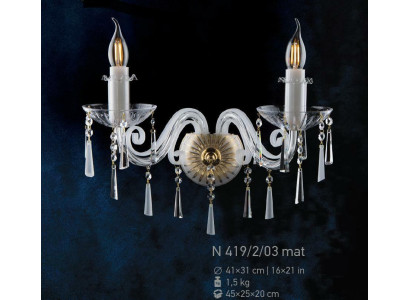 Cristal Applique Murale Chandeliers KristAll uchter Luster Elite Bohemia Neuf
