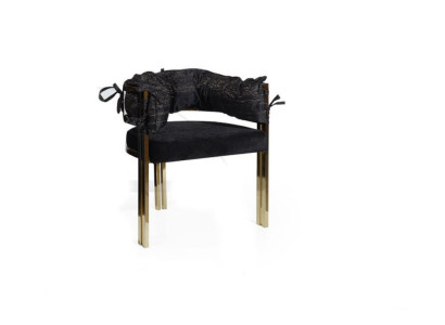 Black Metal Chair Designer Dining room Chairs Luxury Stainless Steel Chairs