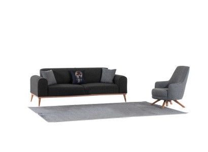 exclusive Living room Set of 3-Seater Sofa and Armchair Novelty 2-piece.