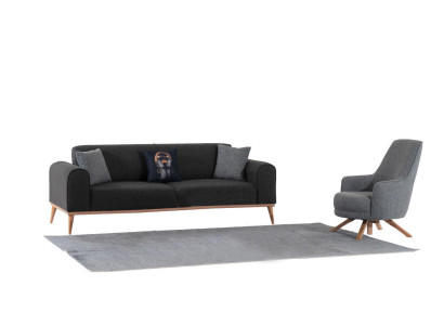 exclusive Living room Set of 3-Seater Sofa and Armchair Novelty 2-piece.