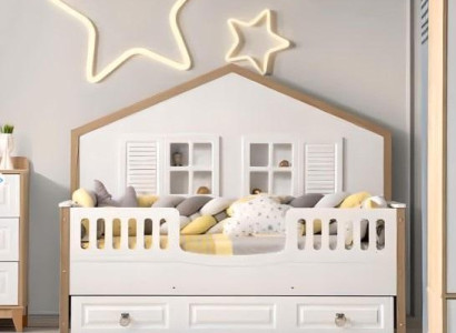 Perfect childrens room bed frame children's room furniture light wood novelty