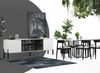 Group Dining room Dining table Chairs Table Wood Set 5pcs White Tables new