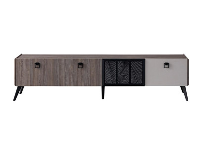 Sideboard Living room TV Stand TV-cabinet Lowboard Wardrobe Wood Gray Chest of drawers