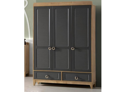 Wardrobe Gray Wood Wardrobe Design Childrens room Clothes cupboards