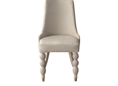Modern Dining chairs Designer Kitchen chairs x6 Beige upholstered chairs