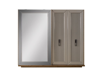 Wardrobe Mirror Wooden Wardrobe Beige