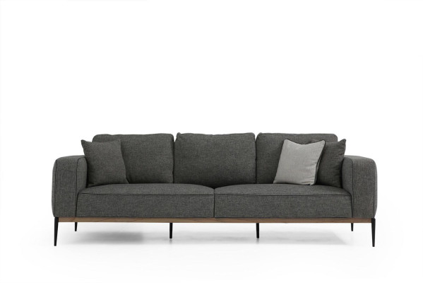 Three Seater Sofa 3 Seater Fabric Modern Sofas Design Living room Gray