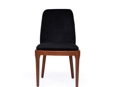 Black -Brown Upholstered Chair Designer Dining room Furniture Single Seater Chair