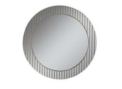 Gray round mirror designer hallway mirror modern decorative mirror luxury furniture