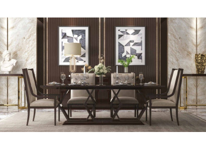 Luxury Dining room Set Dining table 6x Chairs Chair from Wood new Dining set 7tlg