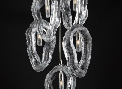 Crystal Chandelier Ceiling light Hanging Lamp Light Elite Bohemia Shells