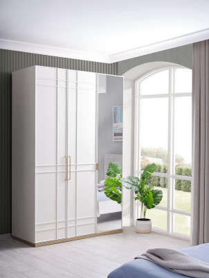 Wardrobe Cabinets Wooden Cabinet Wood White Mirror Childrens room