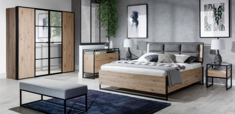 Bed Beige Loft Design Modern Double Beds Bedroom Elegant Furniture new