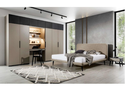 Wardrobe Gray Elegant Wood Bedroom Design Modern Furniture Luxury new