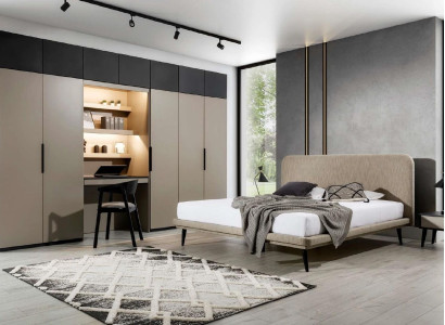 Wardrobe Gray Elegant Wood Bedroom Design Modern Furniture Luxury new