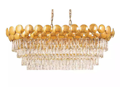 Chandelier ceiling light Gold Ceiling lamp Luster Crystal XXL Art