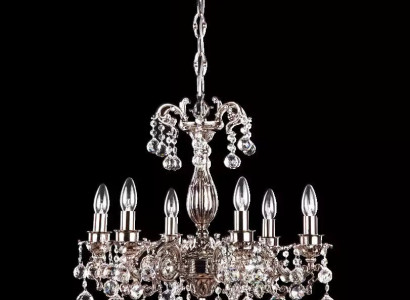 Lamp Chandelier Light fixture classic luxury Living room Chrome Crystal
