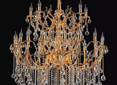 Royal Luxury Chandelier Ceiling Light Gold Ceiling lamp Luster Crystal