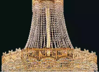 Luxury ceiling light Chandelier Ceiling lamp Luster Gold Crystal 77x145