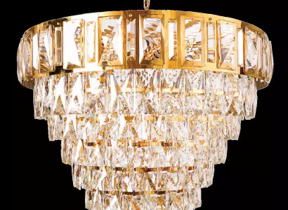 Chandelier ceiling light luxury gold ceiling lamp chandelier crystal 80x90cm