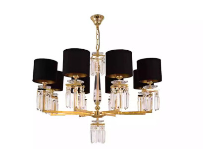 Chandelier ceiling light Gold Ceiling lamp Luster Crystal Black